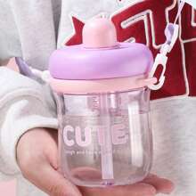 1pc 650ml/22oz Plastic Cup With Straw, High-Quality Water Bottle, Suitable For Office Women, Anti-Drop And Heat Resistant, Flower Tea Drinking Cup With Separation Of Tea And Water
