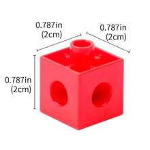 100pcs Cube Connecting Blocks, Toy Assembly Cube Blocks, Mini Square Plastic Inserts, Early Educational Toy For Kids, Christmas And Halloween Gifts