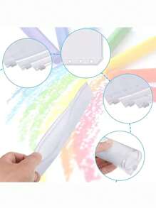 30/15/12pcs Adhesive Pocket A6 Clear Loose Leaf Odorless Waterproof 6 Hole Zipper Bags, Ticket/Cash Holder Pouch,Back To School,School Supplies