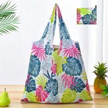 1 pezzo Borsa della spesa pieghevole, portatile, alla moda, impermeabile, di grande capacità, adatta per la spesa al supermercato, i viaggi, la conservazione di verdure/frutta/mobili/giocattoli