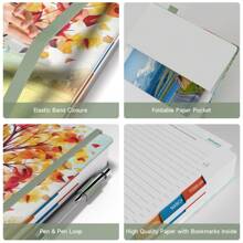 Sailingvan 1 本日记本 2026 年每日一页 A5，从 2026 年 1 月到 2026 年 12 月，带月视图的预约簿，带松紧带封口，笔环，彩色标签，内袋，A5（5.7 英寸 X 8.3 英寸）