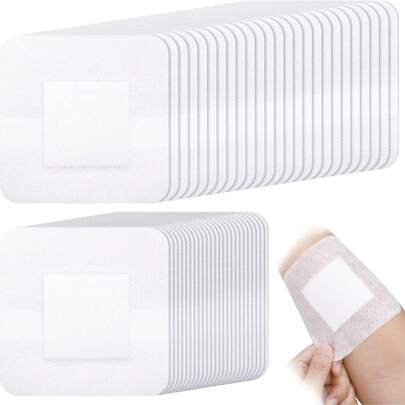 10/30pcs Adhesive Wound Dressings, Individually Wrapped (60mm X 100mm) For Emergency Kit Bag