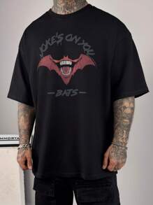 Camiseta de manga corta casual de hombre con estampado del personaje Joker en colaboración con Warner Bros., para verano