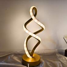 1 Stück kreative doppelhelix-Schreibtischlampe, Aluminiumlegierung Textur Kleine Tischlampe, 3 Farben dimmbar, geeignet für Büro, Schlafzimmer, Wohnzimmer Dekoration, USB betrieben, Urlaubsgeschenk zu Weihnachten, Halloween