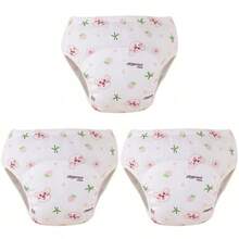 3pcs/Set Reusable Baby Training Pants With Leak-Proof Lining - Unisex Toddler Potty Training Underwear + Washable Cloth Diapers, Gift Set With Vibrant Strawberry, Orange And Peach Patterns, Baby Clothing Gift - Multicolor - View 21