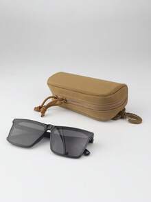 1pc Tactical Outdoor Hard Shell Sunglasses Case, Crush Resistant Portable Eyeglasses Protective Cover Travel Essentials Travel Accessories Travel Bag For Vacation Holiday Back To School School Stuff Sunglasses Women - Multicolor - View 4