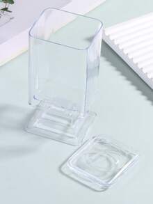 1pc Lint Free Nail Wipes Nails Storage Box Acrylic Material Standing Design Container Remover Organizer Makeup Case Nail Art Tools Pink Clear Black - Multicolor - View 13