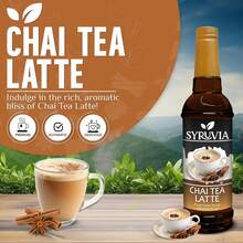 Syruvia Chai Tea Coffee Syrup - 25.4 Fl Oz. Premium Coffee Flavoring Syrup. Ideal For Enhancing Drinks, Sodas, Shakes, Desserts, And More. - 25.4 Fl Oz - View 3