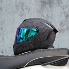 LVS Latest Dual Lens Motorcycle Helmet Modular Full Face Helmet, Unisex, Street Bike Helmet Capacity Approved