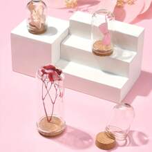 2/5 Stücke Schmuckstein künstliche Blume Glockenglasform mit Korkunterseite für Aufbewahrung, Präsentation & Trockenblumen Deko, Heim-Dekoration, DIY Kunst & Handwerk, Party Geschenke, Blumen Pflanzen, Präparate, Deko-Handwerk