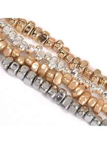 Perles d'hématite naturelles, plaquées or, perles de forme asymétrique de haute qualité, idéales pour la création de bijoux de mode tels que des bracelets et des colliers - cadeau idéal pour la Saint-Valentin