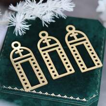 Set de 3 piezas de encantadores colgantes de acero inoxidable con forma de seta, ideales para hacer manualidades, aretes y collares