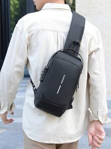 حقيبة صدر مع قفل رقمي بنمط أوكسفورد للرجال - حقيبة صدر متقاطعة بجيب للهاتف على الطراز الكلاسيكي للدراجات النارية، بإغلاق برزم، مقاومة للسرقة، مناسبة للاستخدام اليومي والسفر والرياضة، قابلة للتعديل، متعددة الجيوب، هدية مثالية للأب والزوج والصديق والمعلم للسفر والخارج والزفاف وعيد الفصح