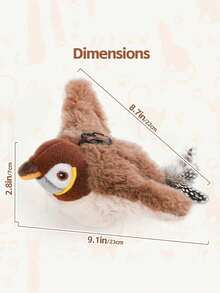 PETSIN 宠物追逐玩具，带自动摇动和翅膀拍打功能的电动鸣叫鸟玩具，猫玩具，宠物用品，小猫产品 - 不可飞行 - 彩色 - 查看 11