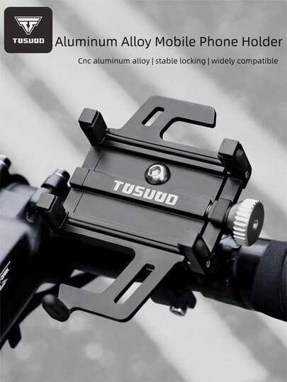  [TOSUOD]1 件自行车手机支架 - 耐用 360° 旋转铝制支架，5 爪铝合金支架，安装简单，防震，稳定安全 - 适用于所有手机的安全夹，非常适合骑行地图导航