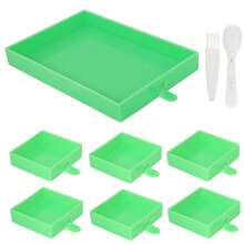 1 set Bandejas de clasificación de cuentas de plástico, bandeja para pintura de diamantes, accesorios de placa de cuentas para pintura de diamantes DIY, herramientas para pintura de diamantes