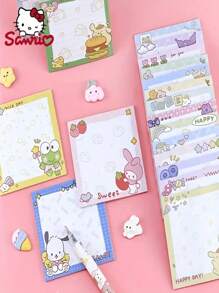 Sanrio 4 Sets /80 Piezas de Notas Adhesivas Sanrio, Pegatinas de Dibujos Animados Lindos de Melody Lomi, Accesorios de Apariencia Hermosa para Tomar Notas y Mensajes, Útiles escolares, Vuelta al Colegio