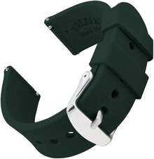 Archer Watch Straps - Correas de Reloj de Silicona Suave de Liberación Rápida - Verde oscuro - Ver 8