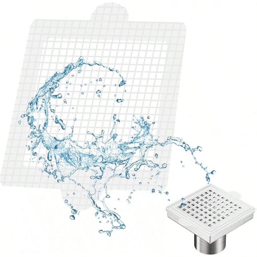 Disposable Hair Catcher Shower Drain Mesh Stickers, Hair Catchers Shower, 25 Pack, 3.5 Inch - Round - 6.1 Inch - 25 Pack - View 1