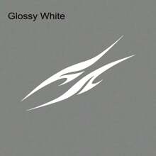 2PCS Car Side Stripe Cool Racing Sticker - Glossy Surface, Asymmetrical Shape With Sporty Geometric And Cartoon Patterns, Disposable Self-Adhesive Graphics, Fun And Fashionable Graphics DIY Styling Stickers, Suitable For Most Cars