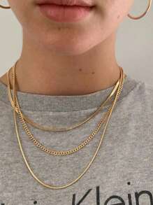 11pcs Fashionable Minimalistic Elegant Exquisite Vintage Faux Pearl Heart Shaped Crystal Butterfly Geometric Vertical Stripes Snake Chain Metal Pendant Multi-Layer Necklace Set, Perfect For Festivals, Vacations, Parties, Dates, Daily Wear And As Gifts