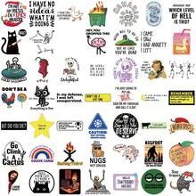 50 Piezas de Pegatinas de Meme Sarcástico de Dibujos Animados, Pegatinas Divertidas para Adultos, Pegatinas Estéticas de Graffiti de Dibujos Animados, Pegatinas Impermeables de Vinilo para Portátil, Parachoques, Monopatín, Botellas de Agua, Computadora, Teléfono, Útiles Escolares, Vuelta al Cole - Multicolor - Ver 8