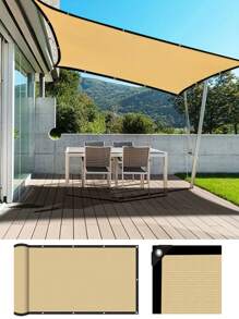DELLNA 1 pièce de filet pare-soleil beige, protection UV à 90%, tissu de maille respirant, convient pour le balcon, la clôture, le patio, le jardin, le carport extérieur, la piscine, la volière, anti-UV
