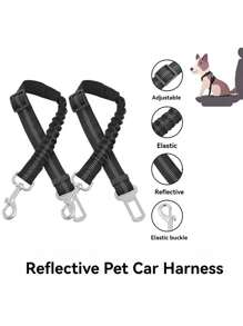 1pc Pet Car Restraint, Dog Leash, Cat Car Leash, Retractable Shock-Absorbing Reflective Strap Tether Leash, Forr Pet Travel!