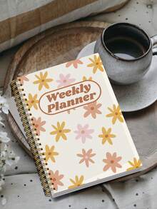 1pc Weekly Agenda Planner – A5 Undated Notebook With Time Slots, Checklist, Mood Journal & Workout Log, 96 Pages,Task Management & Personal Organizer, Office & School Supplies, Back To School - Multicolor - View 8
