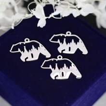 3 piezas de dijes/colgantes con diseños de lindos animales de osos de dibujos animados para hacer collares, pulseras y otros accesorios de joyería DIY
