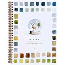 Caderno de aquarela para iniciantes, projetos de pintura simples, ótimo para flores, penas e animais, para acalmar, tranquilizar e inspirar os amantes da pintura. Caderno de aquarela para materiais escolares, volta às aulas.