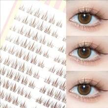 Brown Sunflower False Eyelashes Natural Black Manga Eyelashes Anime Eyelashes Large Capacity Eyelash Extension Chinese Makeup