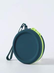 Bolsa de mano portátil de silicona de color caramelo, para llevar auriculares, unidades USB, pequeños artículos diarios, llaves, monedas y talla grande cuando sales