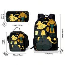 Rhythm Box Backpack Three Pieces Set (Single-Layer Backpack + Shoulder Strap Lunch Bag + Single-Layer Pencil Bag)