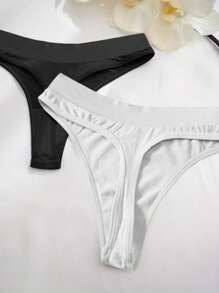 6 piezas de bragas sin costuras, tangas sexys de unicolor, bragas de cintura baja, tangas suaves con gran elasticidad, ropa interior de lencería