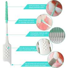 Mini Dental Floss Picks - Soft Silicone Interdental Brush Floss Sticks, Disposable Use Toothpick, Formaldehyde Free Oral Care For Teeth And Gum Health Cleaning - Multicolor - View 4