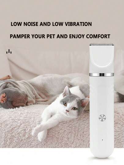 FoBianJie 升级版四合一多功能宠物毛发推剪，4 合 1 宠物毛发推剪低噪音无绳电动静音毛发推剪套装，适用于狗猫宠物，猫狗指甲磨床爪子修剪器