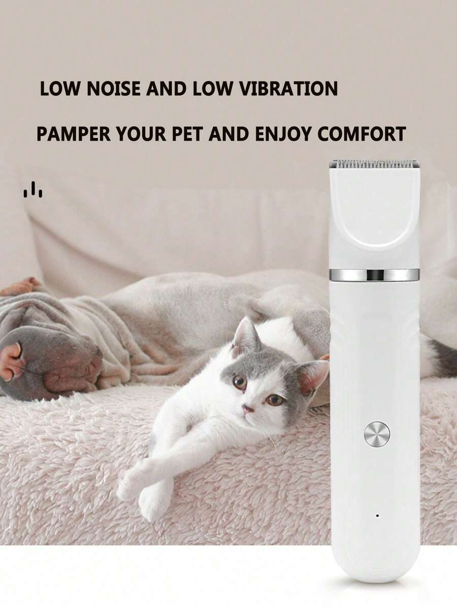 FoBianJie 升级版四合一多功能宠物毛发推剪，4 合 1 宠物毛发推剪低噪音无绳电动静音毛发推剪套装，适用于狗猫宠物，猫狗指甲磨床爪子修剪器