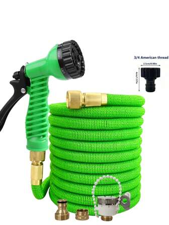 6 件套高压 7 功能花园喷雾器、柔性魔术伸缩软管套装、花园灌溉用品