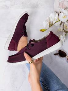 Women Casual Shoes - WINE - View 1