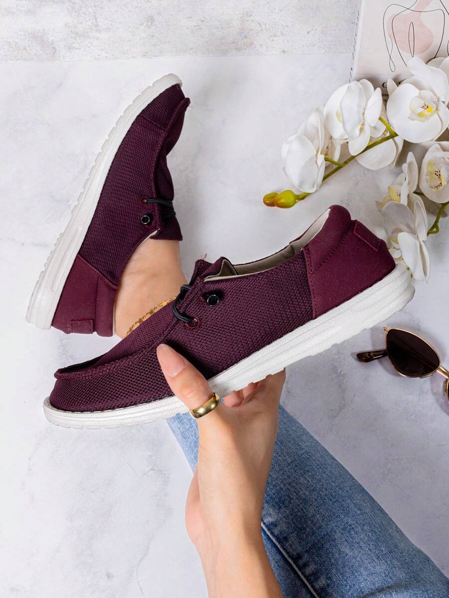 Women Casual Shoes - WINE - View 1