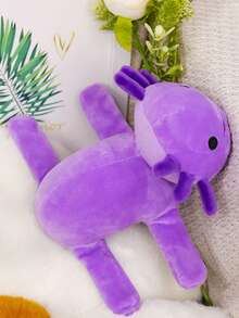 Plush Axolotl Doll With Clapping Ring, Can Be Worn On Wrist, Cute & Soft, Birthday Gift, Home Decor, Purple Plush, Unique Christmas & New Year Gift, Funny Plush Doll For Friends - Multicolor - View 15