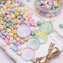 100 pezzi di perline di cera lacca di colore metallico a forma di stella vintage, perfette per decorare buste, inviti di matrimonio, confezioni regalo, articoli per la scuola, forniture scolastiche