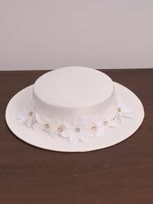 French Elegant Church Hat, Bride Decor Hat, Ladies British Style Fascinator Hat, Noble Cap, Vintage Hat, Bow Hat, Birthday Party Headpiece, Banquet Costume Hat, Black Hat, Equestrian Hat, Formal Hat, Large Hat, Ladies Hat, Gorgeous Hat, Feather Hat, Ball Cap, Pink Hat - 1082 - View 5