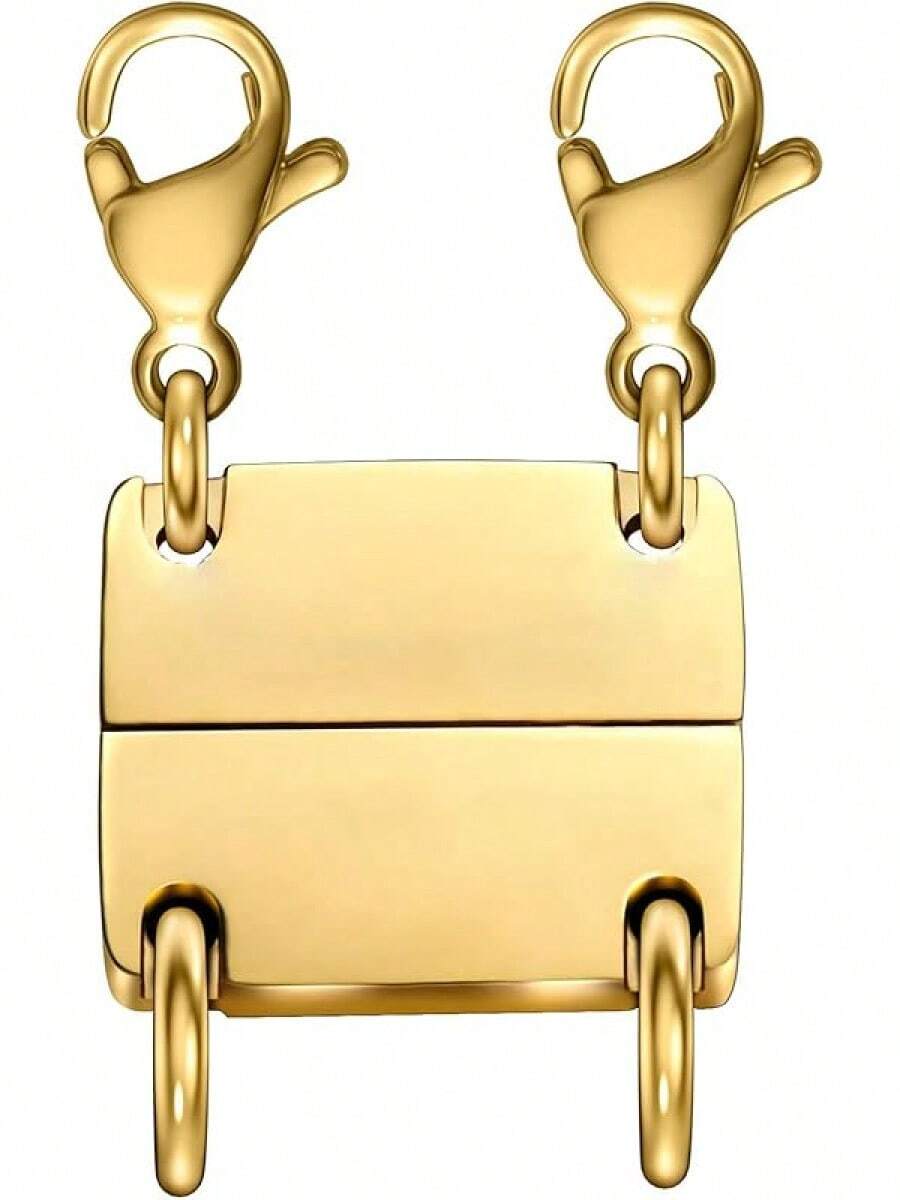 DDG Layering Necklace Clasp,18 K Gold And Silver Separator For Stackable Necklaces Accessories Women/Buckles - A 2 支架金 - 查看 1
