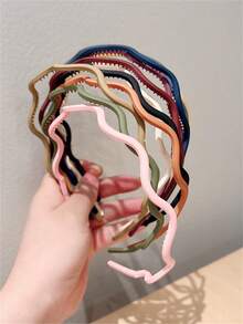 13pcs Women's New Wavy Headbands, Narrow Headbands, Face Washing Headbands, High Crown Hair Accessories, Hair Band, Makeup, Hair Hoop, Hairband For Women, Autumn Outfits Head Accessories - Random 13pcs - View 3