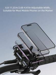 [TOSUOD]1 件自行车手机支架 - 耐用 360° 旋转铝制支架，5 爪铝合金支架，安装简单，防震，稳定安全 - 适用于所有手机的安全夹，非常适合骑行地图导航 - 彩色 - 查看 3