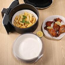 100个一次性空气炸锅，纸质空气炸锅内胆，纸质篮碗，烤盘，烤箱配件，烘焙工具，厨房小工具，厨房配件 - 白色 - 查看 13