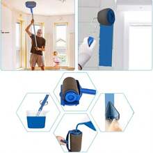 Complete Paint Roller Kit With Tray & Extension Pole – Paint Rollers, Brush Set For Wall, Ceiling & Home Interior Painting - blu - View 4