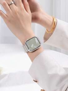 6-teiliges/Set Herren Damen Lässig PC Uhrengehäuse Anti-Drop-Schutzhülle, für Apple Watch 38/40/41/42/44/45/46/49 mm, für Apple Watch Series Ultra/SE/10/9/8/7/6/5/4/3/2/1, intelligentes Uhrengehäuse-Zubehör, Cut Out